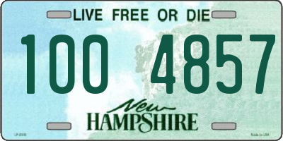 NH license plate 1004857