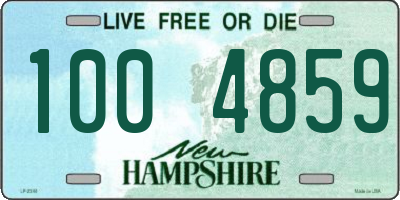 NH license plate 1004859