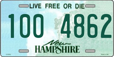 NH license plate 1004862