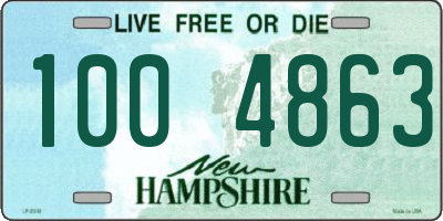 NH license plate 1004863