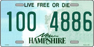 NH license plate 1004886