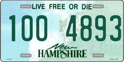 NH license plate 1004893