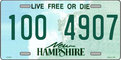NH license plate 1004907