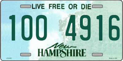 NH license plate 1004916