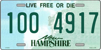 NH license plate 1004917