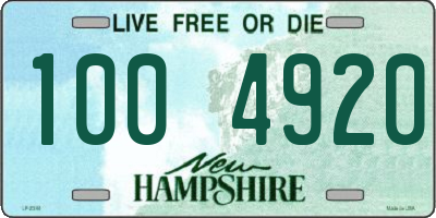 NH license plate 1004920