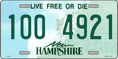 NH license plate 1004921