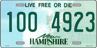 NH license plate 1004923