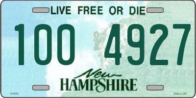 NH license plate 1004927