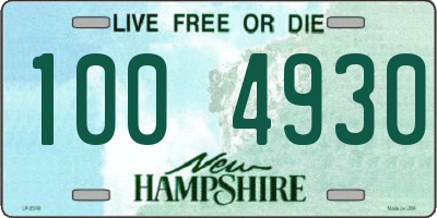 NH license plate 1004930