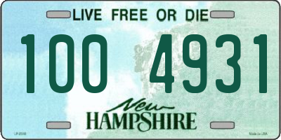 NH license plate 1004931