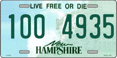 NH license plate 1004935