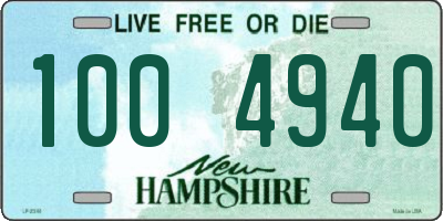 NH license plate 1004940