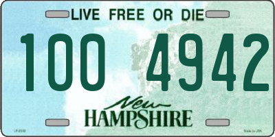 NH license plate 1004942