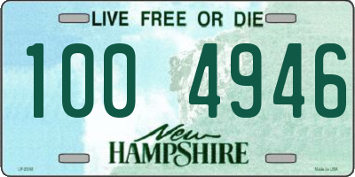 NH license plate 1004946