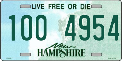 NH license plate 1004954