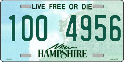 NH license plate 1004956