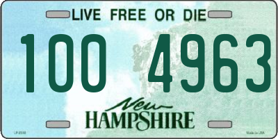 NH license plate 1004963