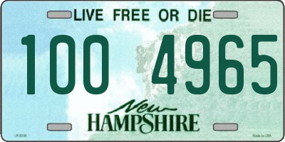 NH license plate 1004965