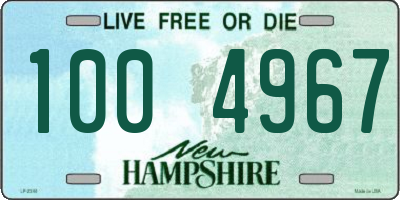 NH license plate 1004967