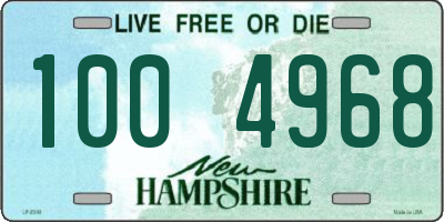 NH license plate 1004968