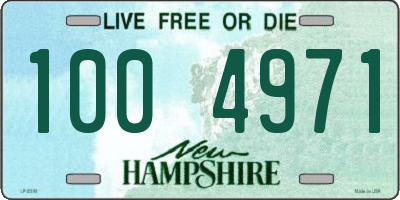 NH license plate 1004971