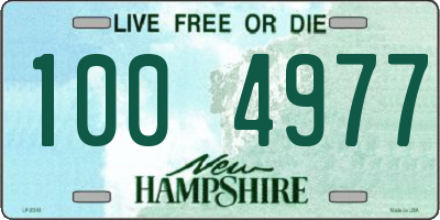 NH license plate 1004977