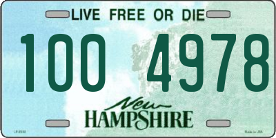 NH license plate 1004978