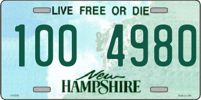 NH license plate 1004980