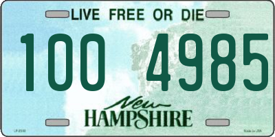 NH license plate 1004985