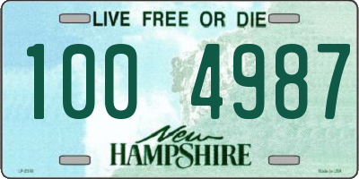 NH license plate 1004987