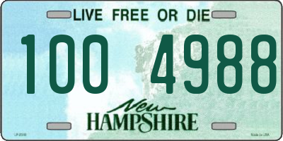 NH license plate 1004988