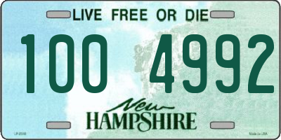 NH license plate 1004992