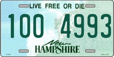 NH license plate 1004993