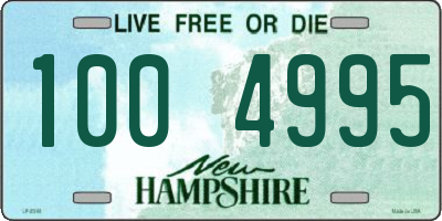 NH license plate 1004995