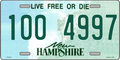 NH license plate 1004997