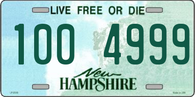 NH license plate 1004999