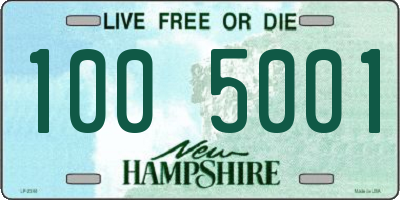 NH license plate 1005001