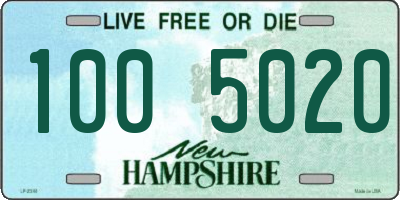 NH license plate 1005020