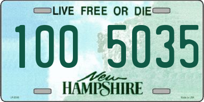 NH license plate 1005035