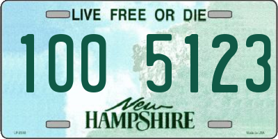 NH license plate 1005123