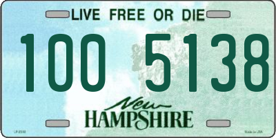NH license plate 1005138