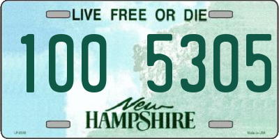 NH license plate 1005305