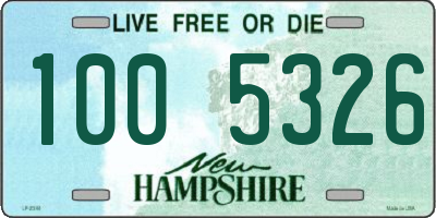 NH license plate 1005326