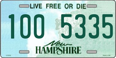 NH license plate 1005335