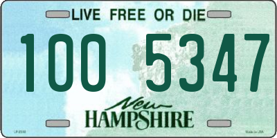 NH license plate 1005347