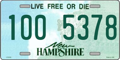 NH license plate 1005378