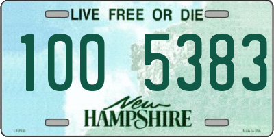 NH license plate 1005383