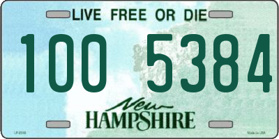 NH license plate 1005384