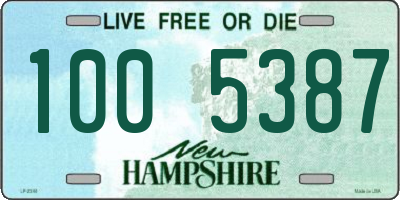 NH license plate 1005387